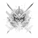 3 sword  tattoo design idea