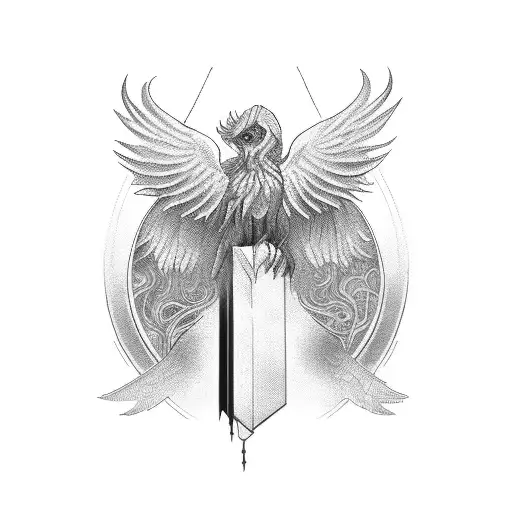 Phoenix, sherlock holmes, allan poe tattoo design idea