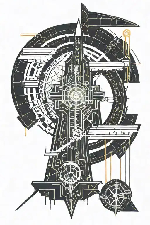 bell tower tattoo design idea