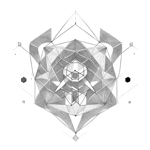 feminie Hexagon constellation with a Sagittarius  tattoo design idea