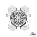 Hexagon constellation with a Sagittarius  arrows tattoo design idea