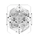 Hexagon constellation with a Sagittarius  arrows tattoo design idea