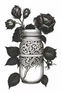 Broken alabaster Jar tattoo design idea