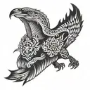 demaon targeryan & caraxes tattoos that represent tattoo design idea