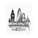 london skyline tattoo design idea