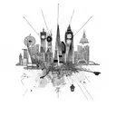 london skyline tattoo design idea