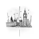 london skyline tattoo design idea