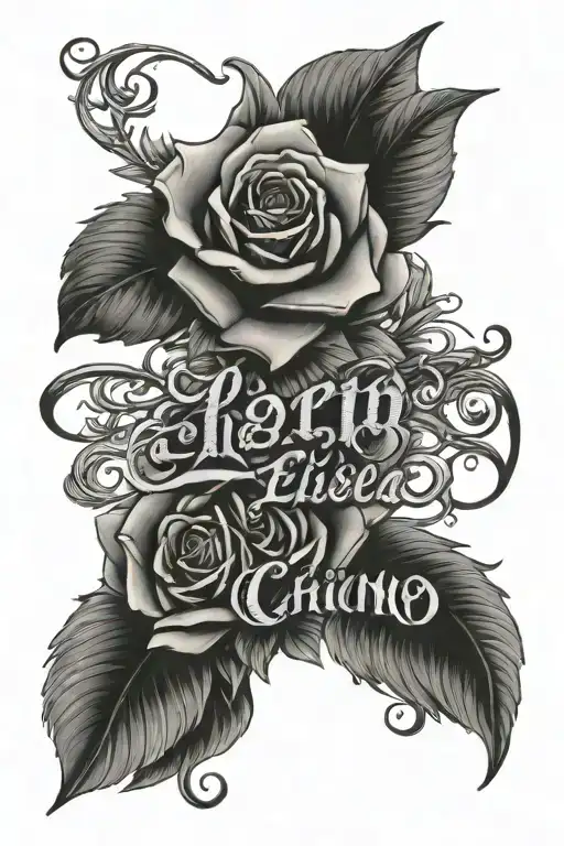 Lettering Elsa  chicano tattoo design idea