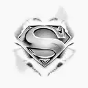 Superman golf snake  tattoo design idea