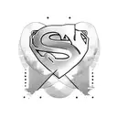 Superman golf snake  tattoo design idea