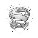 Superman golf snake  tattoo design idea