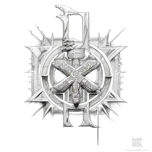 cruz ankh tattoo design idea