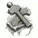 Mjolnir Hammer tattoo design idea