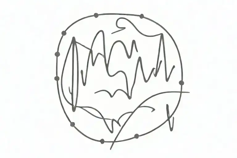 electrocardiogram writing the name Nina name tattoo tattoo design idea