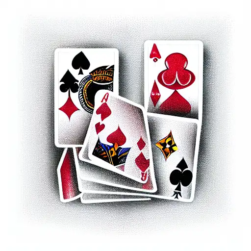 poker cards  tattoo design idea