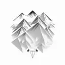 5 vertical rectangles. Within each one is one of the five listed terrains: Mountain, Rainforest, Sahara, Arctic, Ocean tattoo design idea