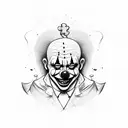 clown tattoo design idea