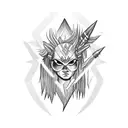 lightning with Indian arrow tattoo design idea