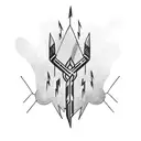 lightning with Indian arrow tattoo design idea