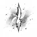 lightning with Indian arrow tattoo design idea