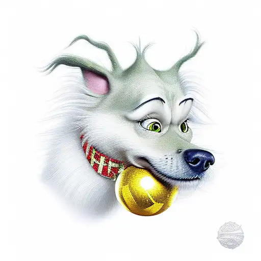 max from the 'grinch' as a female dog, but no christmas tattoo design idea