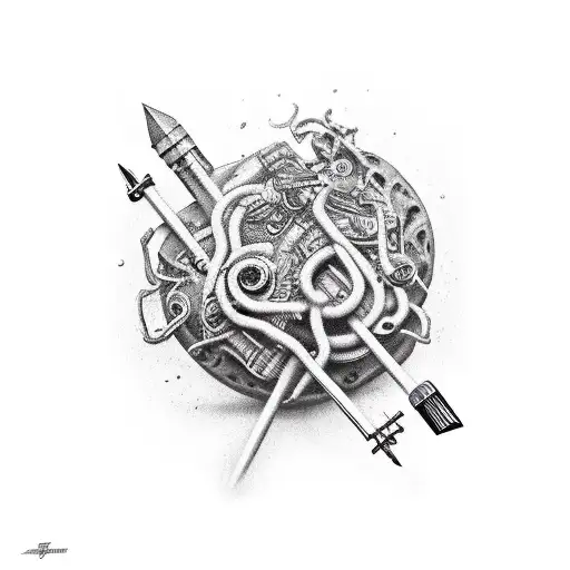 rock n roll tattoo design idea