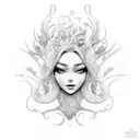The mermaid that you will draw, must have meticulous details in its scales, in the hair, and its tail must be like that  tattoo design idea