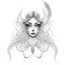 The mermaid that you will draw, must have meticulous details in its scales, in the hair, and its tail must be like that  tattoo design idea