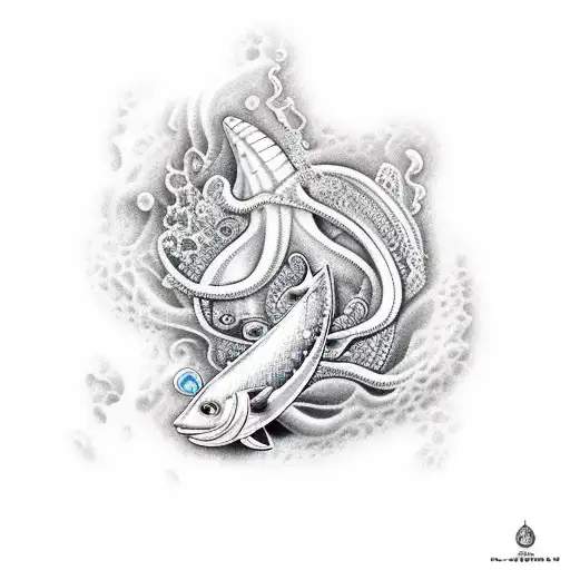 sea life tattoo design idea