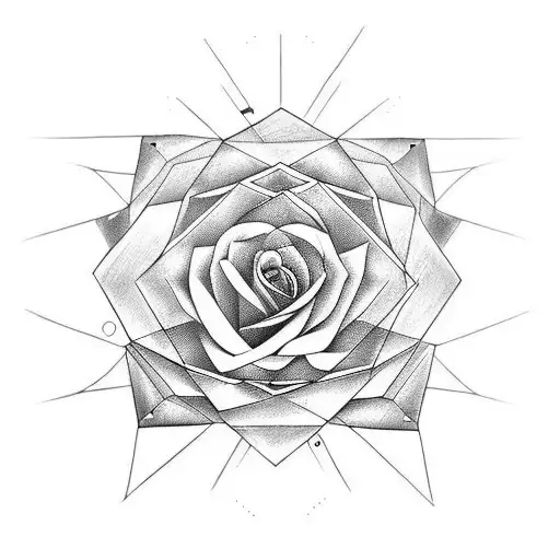 geometric, stopwatch, names, clouds, roses tattoo design idea