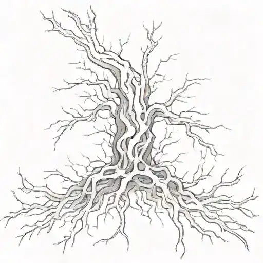 veins like a power tattoo design idea
