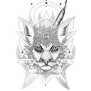 A dotwork tattoo featuring a fearless Kurdish warrior adorned with symbols of Kurdistan tattoo design idea