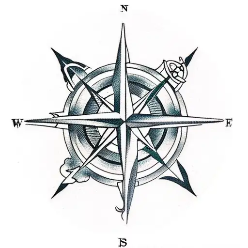 Compass- Fortune Favors the Bold tattoo design idea