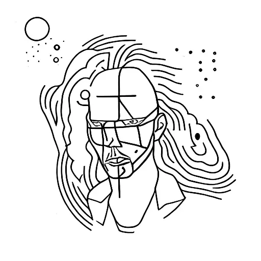 A minimalist tattoo combining elements from Pulp Fiction and a JMSN album cover tattoo design idea