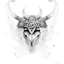 viking e corvos  tattoo design idea