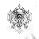 viking e corvos  tattoo design idea