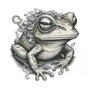 frog smoking tattoo design idea