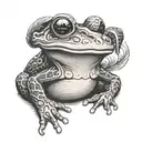 frog smoking tattoo design idea