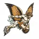 icarus falling from sky tattoo design idea