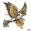 icarus falling from sky tattoo design idea