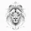 The words "do not be afraid" could be inscribed in elegant script below the wings or dove. with a lion tattoo design idea