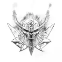 the witcher, walking dead, signs, art tattoo design idea