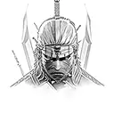 the witcher, walking dead, signs, art tattoo design idea