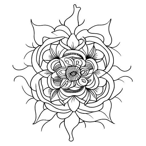 soleil fleur citation tattoo design idea