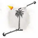 Palm Tree with pipe wrench  tattoo design idea