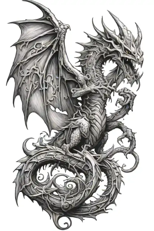 The Jabberwocky tattoo design idea
