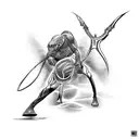 Black mamba attacking tattoo design idea