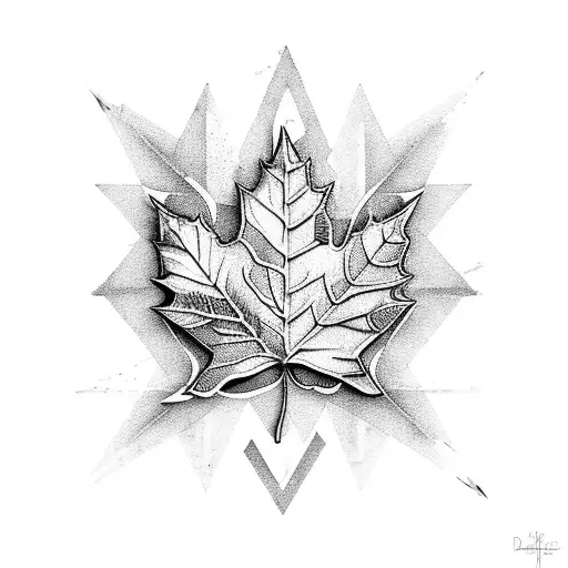blue jay, maple leaf, Croatia, california tattoo design idea