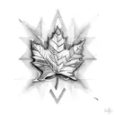 blue jay, maple leaf, Croatia, california tattoo design idea