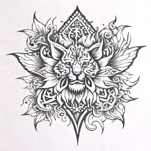 Make a forearm tat that’s has a deep meaning like love or learning from experiences add a 2 face character with a split  tattoo design idea